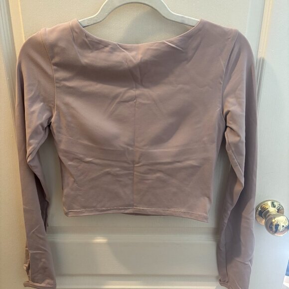 First Health Flex Cropped Long Sleeve - Pastel Pink Size S - Picture 2 of 2